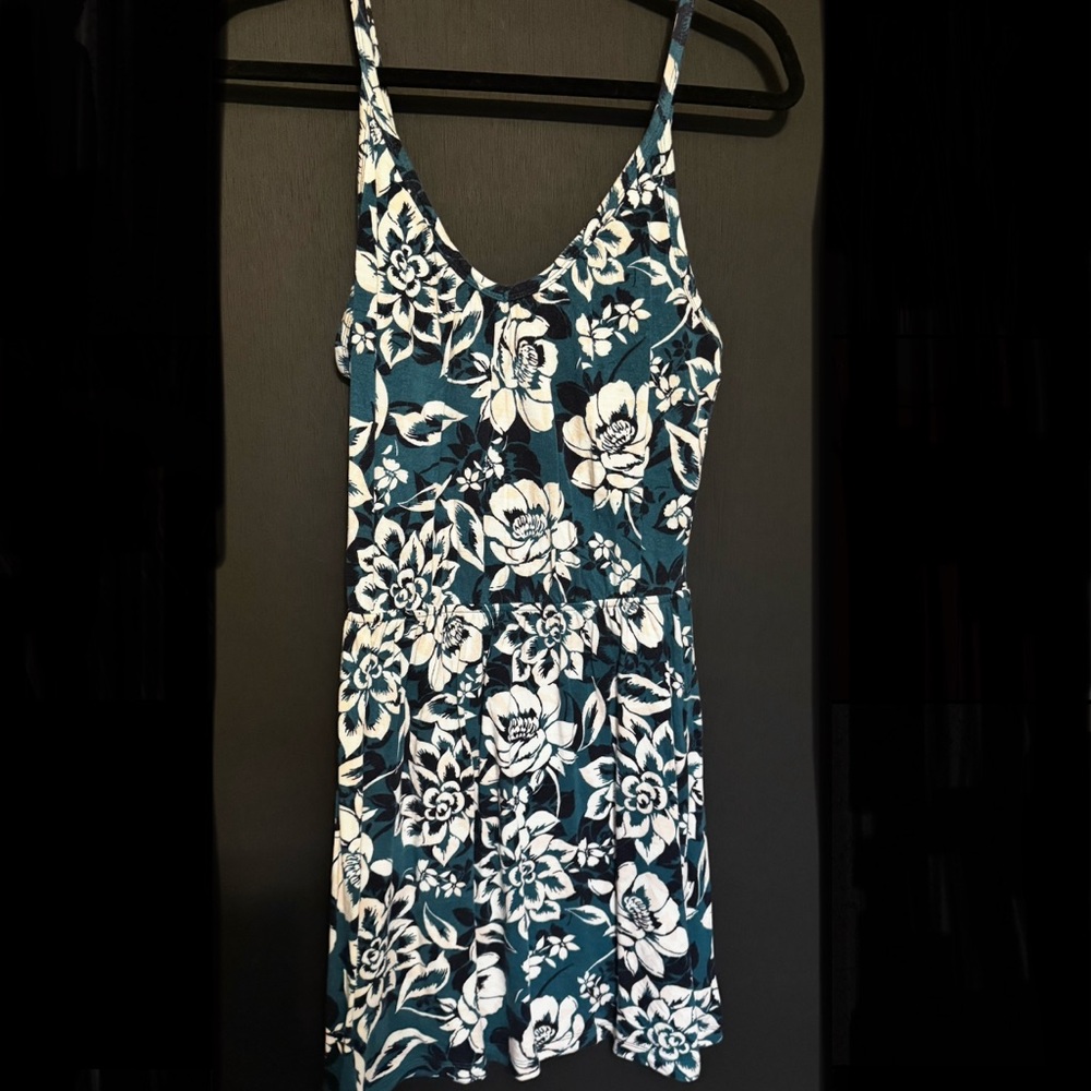 Charlotte Russe Teal and White Floral Top